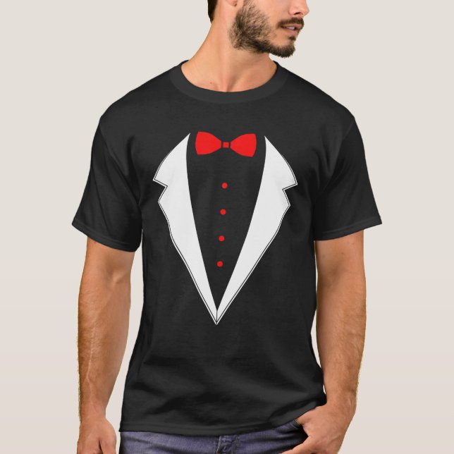 Funny Mardi Gras Bow Krawatte Kostüm T-Shirt (Vorderseite)