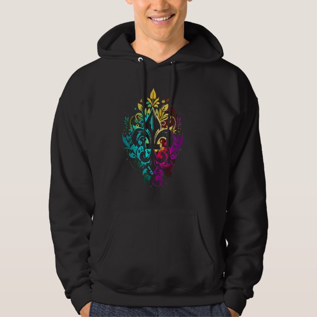 Funny Mardi Gras Carnival parade with beads party  Hoodie (Vorderseite)