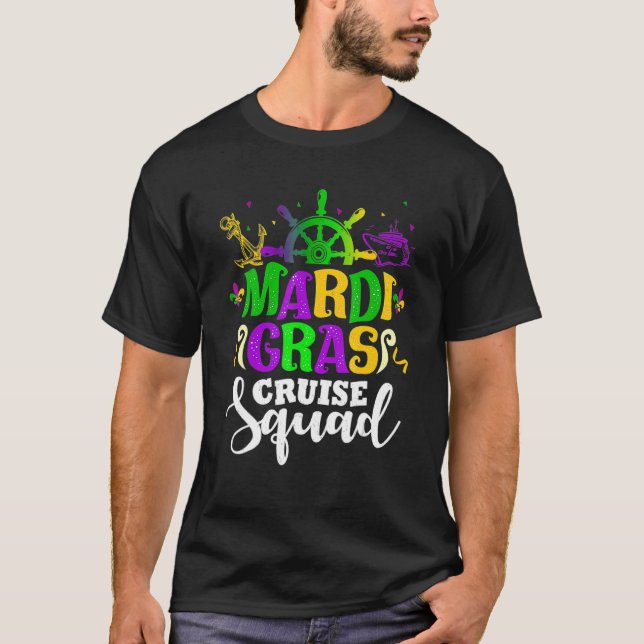 Funny Mardi Gras Cruise Cruising Mask Cruise Ship  T-Shirt (Vorderseite)