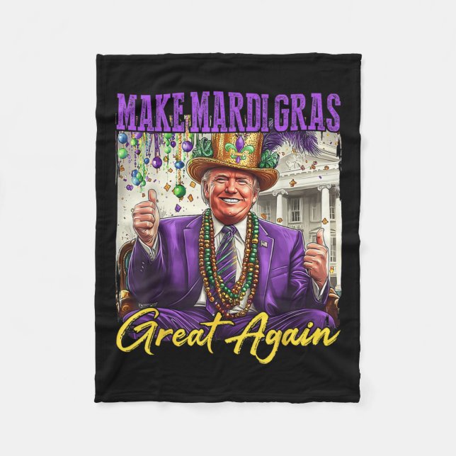 Funny Mardi Gras Donald Trump Mardi Gras American Fleecedecke (Vorderseite)