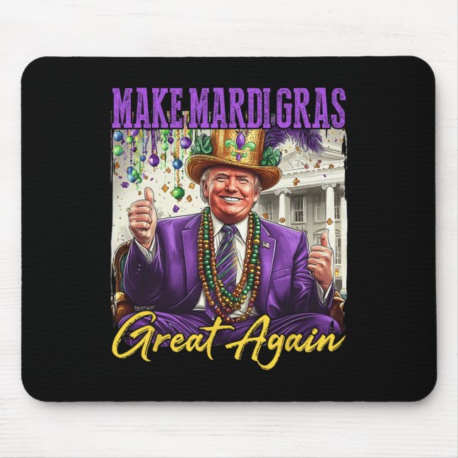 Funny Mardi Gras Donald Trump Mardi Gras American Mousepad (Vorne)