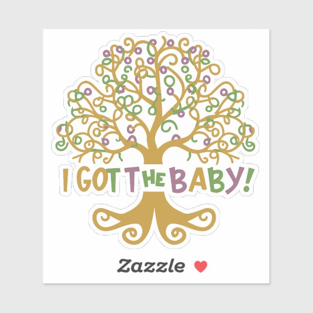 Funny Mardi Gras Ich Got die Baby-Schwangerschafts Aufkleber (Blatt)