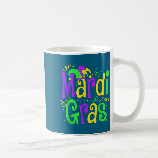 Funny Mardi Gras Parade Outfit Jester Hat Men Wome Kaffeetasse (Rechts)