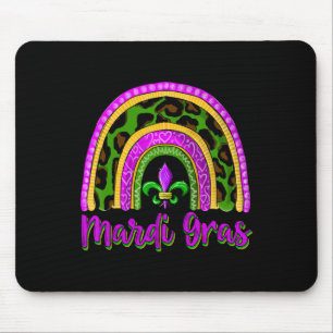 Funny Mardi Gras Parade Outfit Jester Rainbow Wome Mousepad