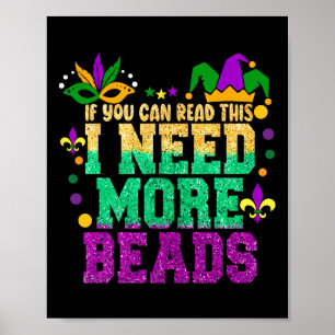 Funny Mardi Gras Party Maskenkostüme Männer Frauen Poster