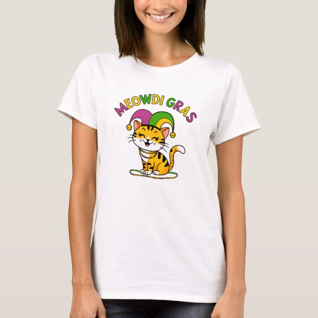 Funny Mardi Gras Party Vibes T-Shirt (Vorderseite)