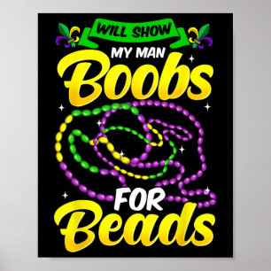 Funny Mardi Gras Shirt für Männer Poster