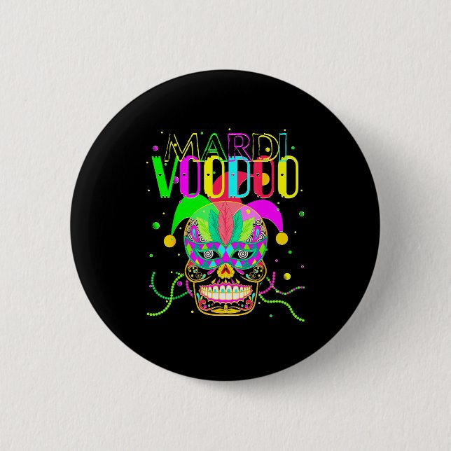 Funny Mardi Gras Shirt New Orleans Shirts Mardi Gr Button (Vorderseite)