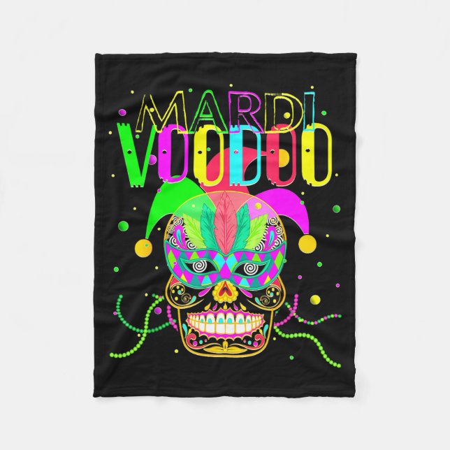 Funny Mardi Gras Shirt New Orleans Shirts Mardi Gr Fleecedecke (Vorderseite)