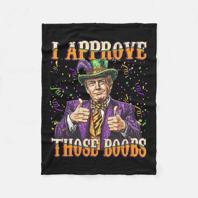 Funny Mardi Gras Usa I billigen diese Brust Fleecedecke (Vorderseite)