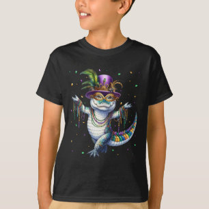 Funny Mardigator Mardi Gras Alligator Tanzkarn T-Shirt