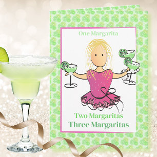 Funny Margarita Cartoon für ihre Frau Geburtstag Karte