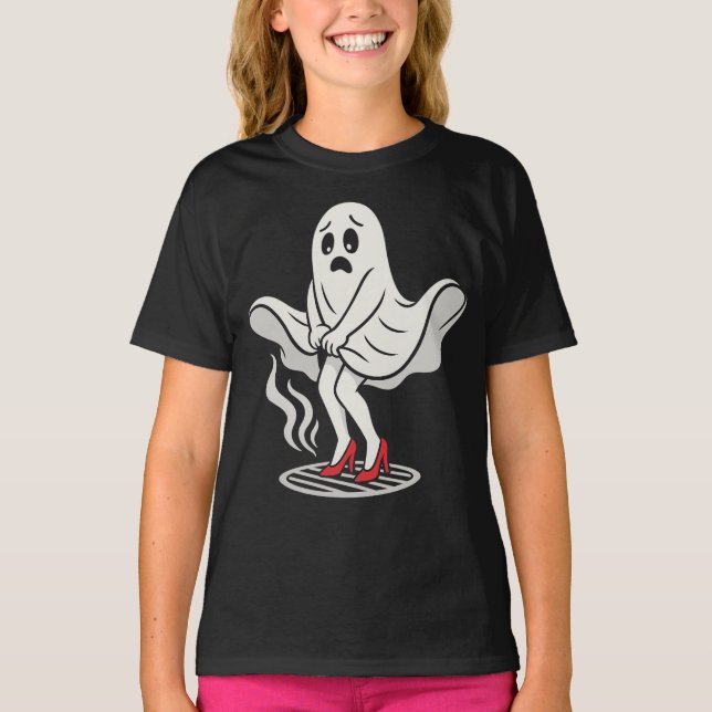 Funny Marilyn Monboo Ghost Halloween Parody Shirt (Vorderseite)