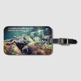 Funny Marine iguana Unterwasser Gepäckanhänger