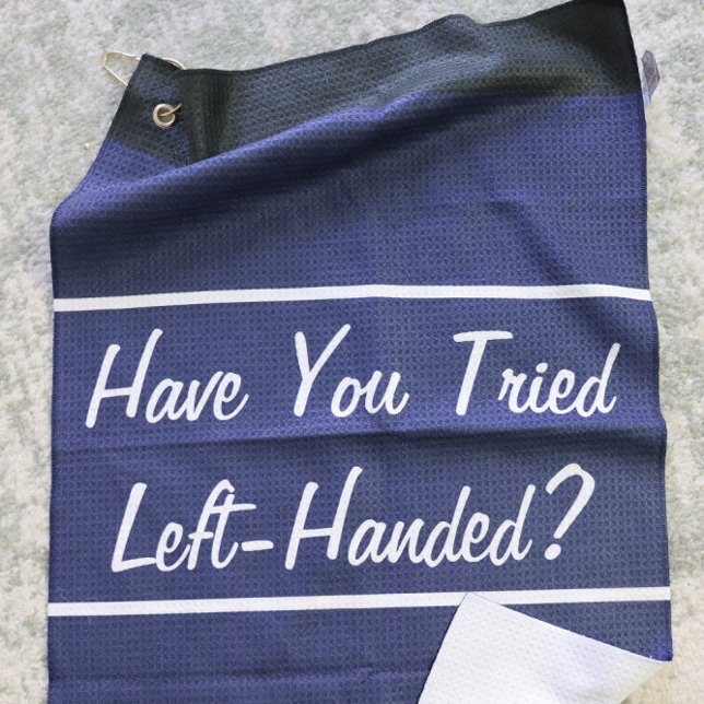 Funny Marineblau probierte links Geschenk für Golf Golfhandtuch (Von Creator hochgeladen)