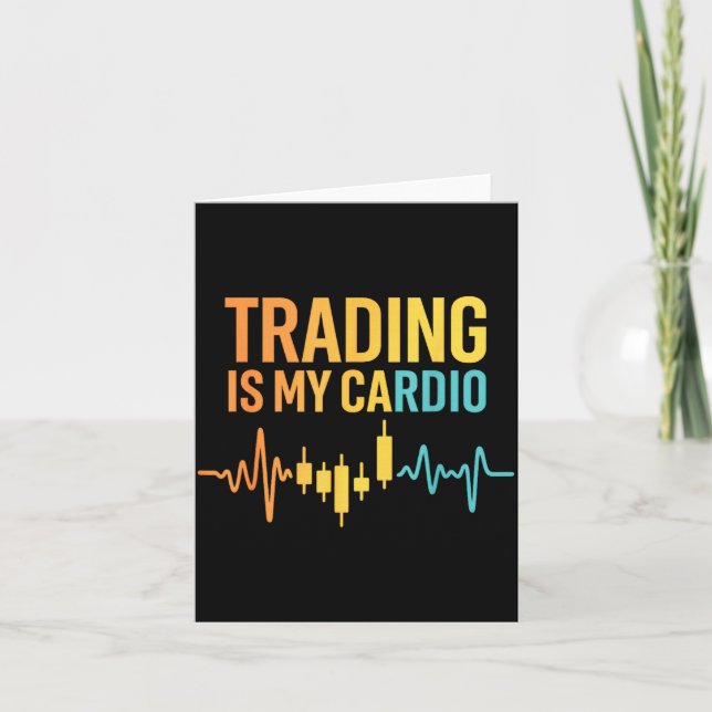 Funny Market For Trader Dad, Trading Quotes Stocks Karte (Vorderseite)