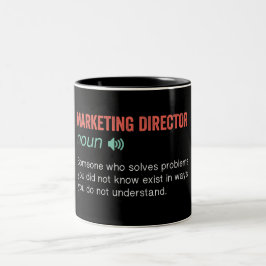 Funny Marketing Director Definition Zweifarbige Tasse