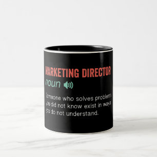 Funny Marketing Director Definition Zweifarbige Tasse