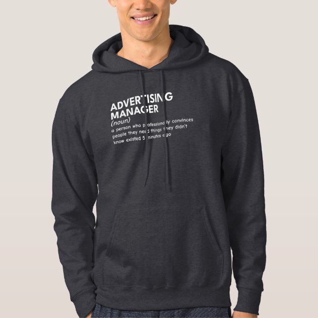 Funny Marketing Manager Definition Hoodie (Vorderseite)