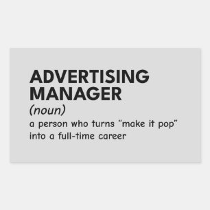 Funny Marketing Manager Definition Rechteckiger Aufkleber