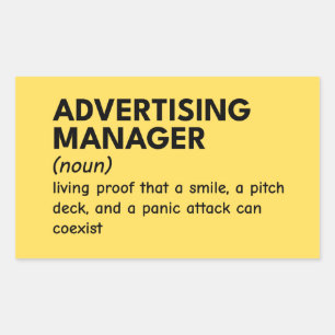 Funny Marketing Manager Definition Rechteckiger Aufkleber