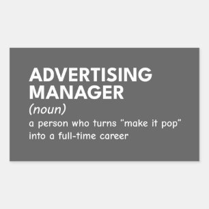 Funny Marketing Manager Definition Rechteckiger Aufkleber