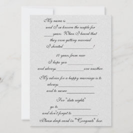 Funny Marriage Advisor für Braut & Bräuche Hinweiskarte