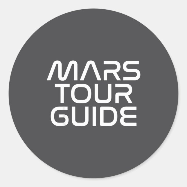 Funny Mars Birthday Gift Mens Womens Joke Quote Da Runder Aufkleber (Vorderseite)