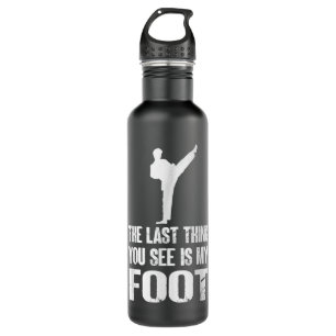 Funny Martial Arts Karate  Edelstahlflasche
