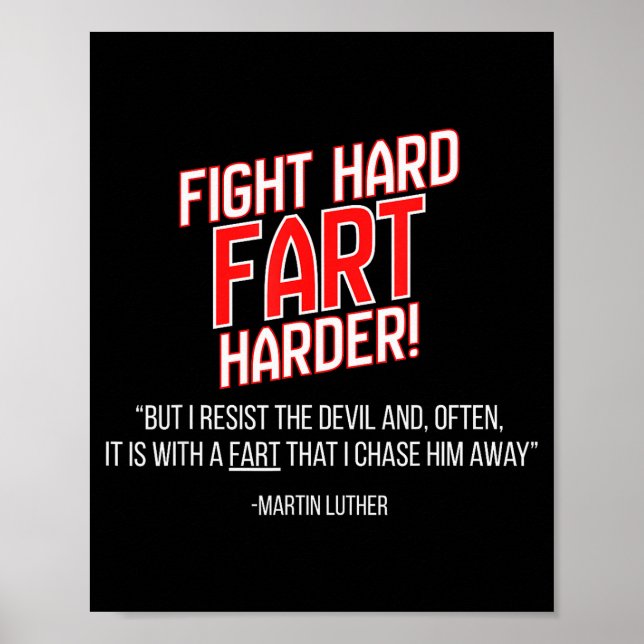Funny Martin Luther Reformation Quote  Poster (Vorne)