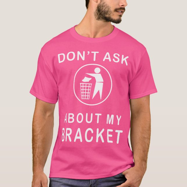 Funny März Basketball Bracket T-Shirt (Vorderseite)