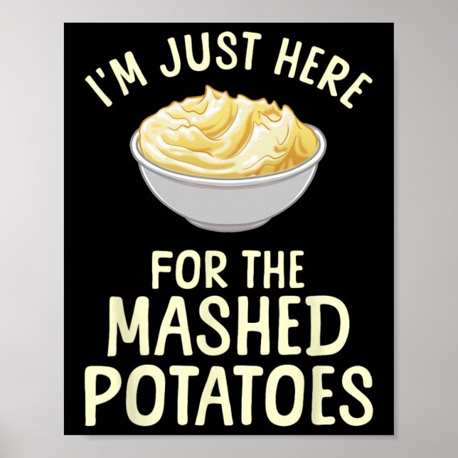 Funny Mashed Potato Art For Men Women Food Mash Th Poster (Vorne)