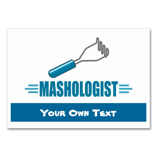 Funny Mashed Potato Tischnummer (Vorderseite)