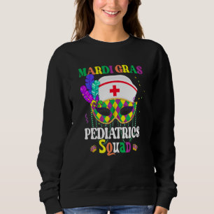 Funny Mask Diese Pädiatrie Nurse Mardi Gras Festiv Sweatshirt