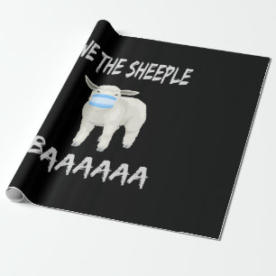 Funny mask sheep Sheeple Wearing Face Geschenkpapier