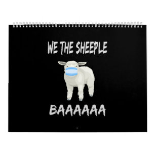 Funny mask sheep Sheeple Wearing Face Kalender