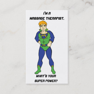 Funny Massage Hero Business Cards Visitenkarte