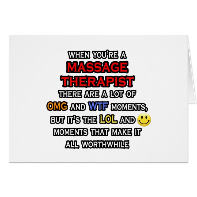 Funny Massage Therapist ... OMG WTF LOL (Vorderseite (Horizontal))