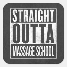 Funny Massage Therapy Student School Abschluss Quadratischer Aufkleber