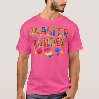 Funny Master Builder Gebäude Blocks Brick Builder T-Shirt