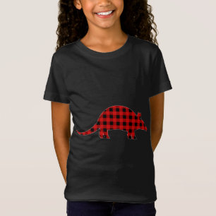 Funny Matching Buffalo Kariert Armadillo Weihnacht T-Shirt