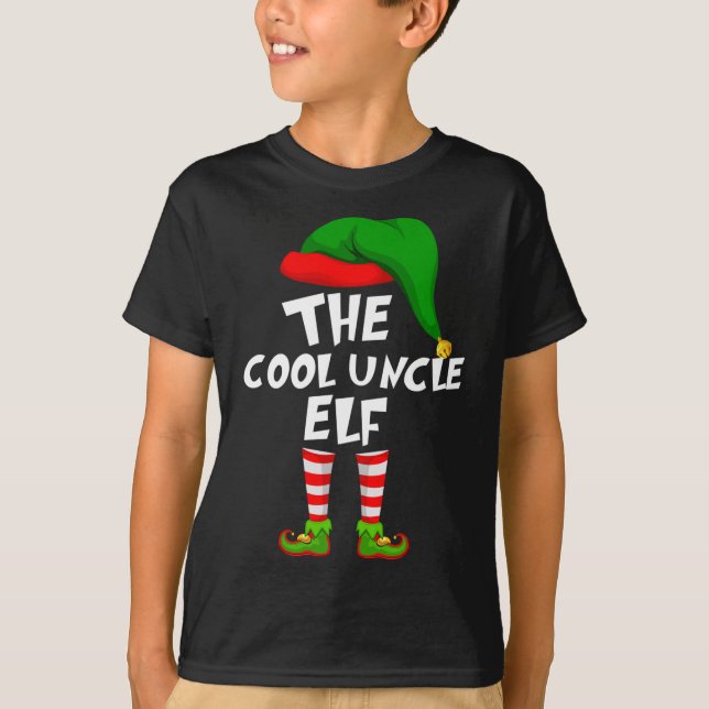 Funny Matching Family Christmas Der Coole Onkel El T-Shirt (Vorderseite)