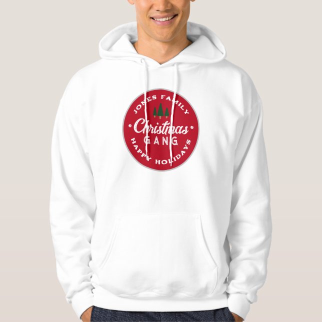 Funny Matching Family Christmas Tree Hoodie (Vorderseite)