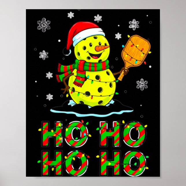 Funny Matching Family Santa Ho Ho Ho Ckleball Chri Poster (Vorne)