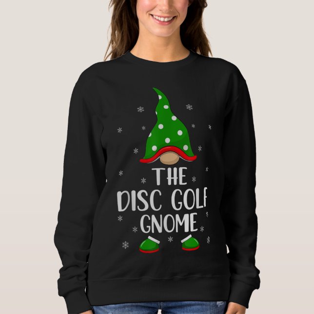 Funny Matching Family The Disc Golf Gnome Christma Sweatshirt (Vorderseite)