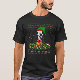 Funny Matching Family Ugly The DJ Elf Weihnachten T-Shirt