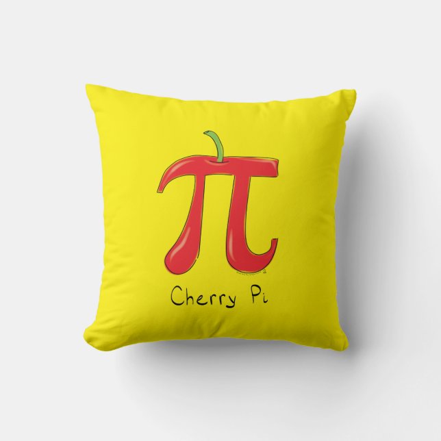 Funny Math Cherry Pi Symbol Kissen (Vorderseite)