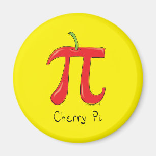 Funny Math Cherry Pi Symbol Magnet
