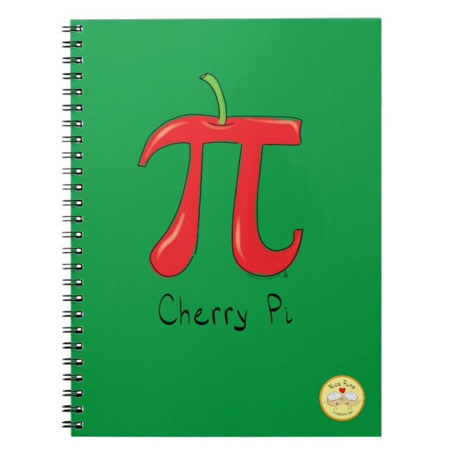 Funny Math Cherry Pi Symbol Notizblock (Vorderseite)