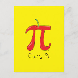 Funny Math Cherry Pi Symbol Postkarte